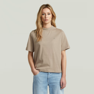 Logo Mock T-Shirt - Beige - Women, T-Shirts, G-Star RAW catalog