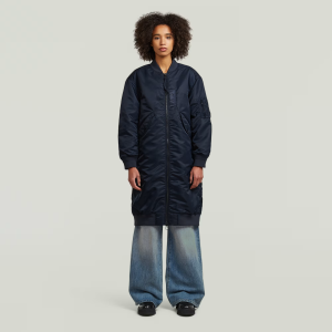 Long Bomber Jacket - Dark blue - Women, Jackets and Blazers, G-Star RAW catalog