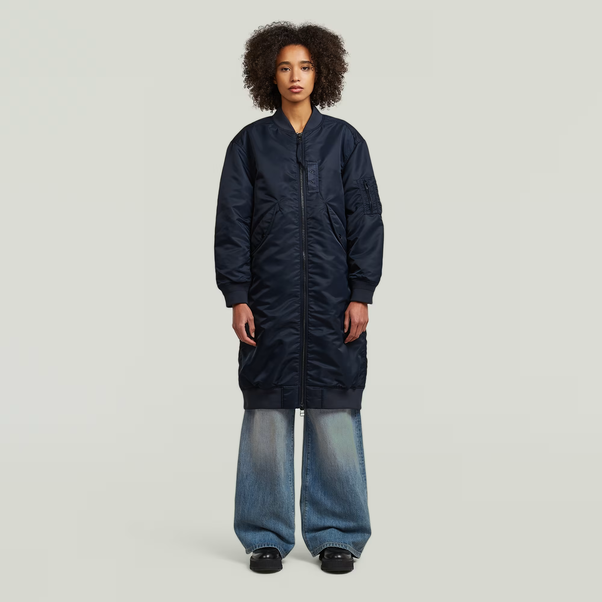 Long Bomber Jacket - Dark blue - Women, Jackets and Blazers, G-Star RAW catalog