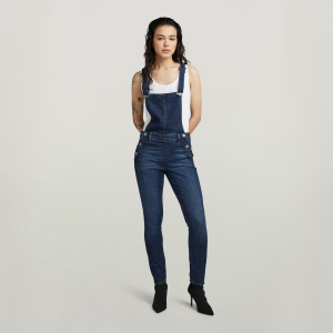 Lynn High Slim Navy Overall - Medium blue - Women, Jumpsuits-Overalls, G-Star RAW catalog