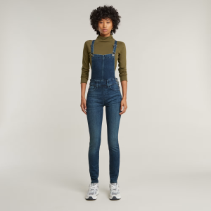 Lynn High Waist Skinny Overall - Dark blue - Women, Jumpsuits-Overalls, G-Star RAW catalog