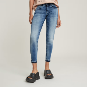 Lynn Mid Skinny Ripped Edge Ankle Shorts - Light blue - Women, Jeans, G-Star RAW catalog