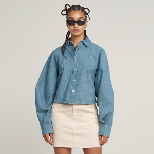 Macro Balloon Shirt - Light blue - Women, Shirts, G-Star RAW catalog