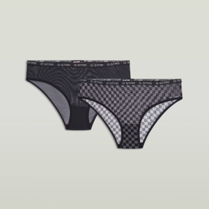 Mesh Brazilian Brief 2-Pack - Black - Women, Underwear, G-Star RAW catalog
