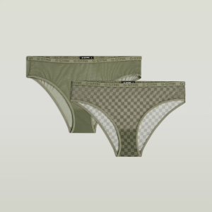 Mesh Brazilian Brief 2-Pack - Green - Women, Underwear, G-Star RAW catalog