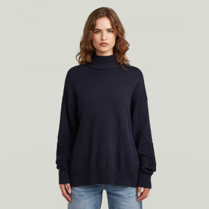 Milano High Neck Knit - Dark blue - Women, Knitwear, G-Star RAW catalog