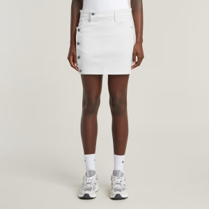 Mini Button Through Skirt - White - Women, Skirts, G-Star RAW catalog