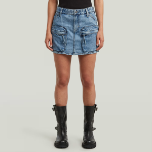 Mini Cargo Skirt - Medium blue - Women, Skirts, G-Star RAW catalog
