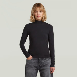 Mock Slim T-Shirt - Black - Women, T-Shirts, G-Star RAW catalog