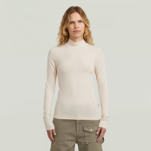 Mock Slim T-Shirt - White - Women, T-Shirts, G-Star RAW catalog