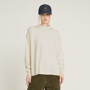 Moto Logo XXL Mock Top - Beige - Women, T-Shirts, G-Star RAW catalog