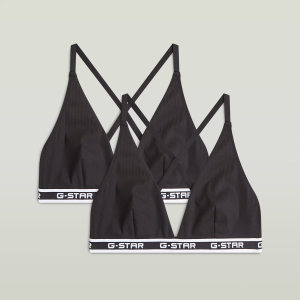 Multiway Triangle Bralette 2-Pack - Black - Women, Underwear, G-Star RAW catalog