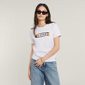 Old Skool Logo Top - White - Women, T-Shirts, G-Star RAW catalog