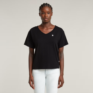 Open V-Neck Relaxed Top - Black - Women, T-Shirts, G-Star RAW catalog
