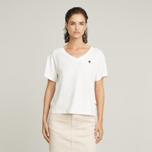 Open V-Neck Relaxed Top - White - Women, T-Shirts, G-Star RAW catalog