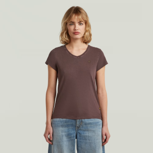 Overdyed Eyben Slim V T-Shirt 2.0 - Brown - Women, T-Shirts, G-Star RAW catalog