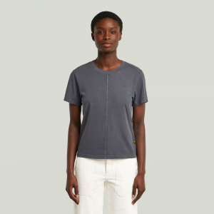 Overdyed Front Seam T-Shirt - Dark blue - Women, T-Shirts, G-Star RAW catalog