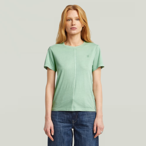 Overdyed Front Seam T-Shirt - Green - Women, T-Shirts, G-Star RAW catalog