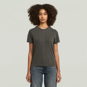 Overdyed Front Seam T-Shirt - Grey - Women, T-Shirts, G-Star RAW catalog