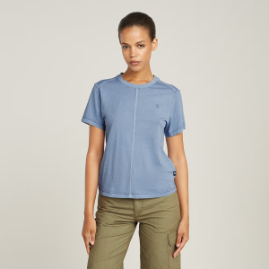 Overdyed Front Seam Top - Light blue - Women, T-Shirts, G-Star RAW catalog
