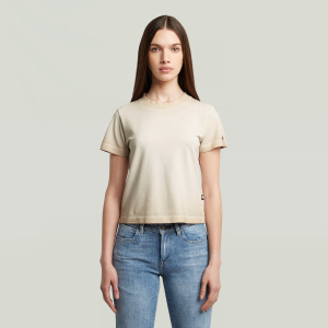 Overdyed Micro Boxy Top - Beige - Women, T-Shirts, G-Star RAW catalog