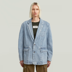 Oversized Blazer - Light blue - Women, Jackets and Blazers, G-Star RAW catalog
