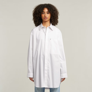 Oversized Boyfriend Shirt - White - Women, Shirts, G-Star RAW catalog