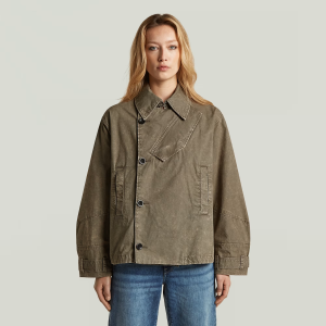 Oversized Short Trench Coat - Brown - Women, Jackets and Blazers, G-Star RAW catalog