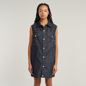 Oversized Sleeveless Dress - Dark blue - Women, Dresses, G-Star RAW catalog