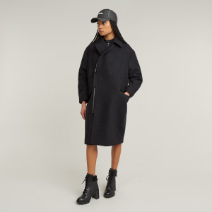 Oversized Zip Cocoon Coat - Grey - Women, Jackets and Blazers, G-Star RAW catalog