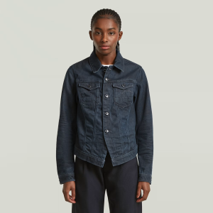 Pitched Hem Slim Jacket - rinsed ink blue coated - Women, Jackets and Blazers, G-Star RAW catalog