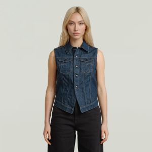 Pitched Hem Slim Vest - Dark blue - Women, Jackets and Blazers, G-Star RAW catalog
