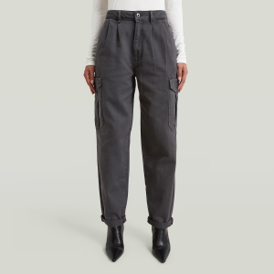 Pleated Tapered Cargo Chino - Grey - Women, Pants, G-Star RAW catalog