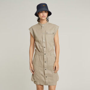 Pocket Dress - Beige - Women, Dresses, G-Star RAW catalog