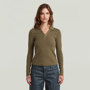 Polo Top Slim - Green - Women, T-Shirts, G-Star RAW catalog