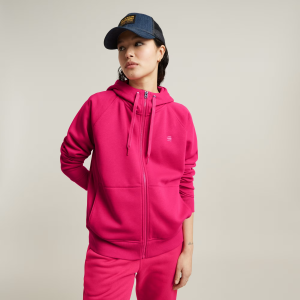 Premium Core 2.1 Hooded Sweater Jacket - Pink - Women, Sweatshirts-Hoodies, G-Star RAW catalog