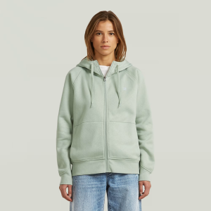 Premium Core 2.1 Hooded Zip Thru Sweater - Green - Women, Sweatshirts-Hoodies, G-Star RAW catalog