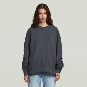 Puckering Sweater - Dark blue - Women, Sweatshirts-Hoodies, G-Star RAW catalog