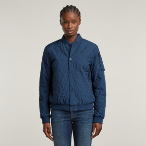 Quilted Bomber - Medium blue - Women, Jackets and Blazers, G-Star RAW catalog