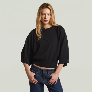 Raglan Top Long Sleeve - Black - Women, Knitwear, G-Star RAW catalog