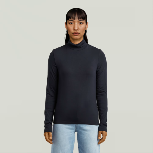 Regular Mock T-Shirt - Dark blue - Women, T-Shirts, G-Star RAW catalog