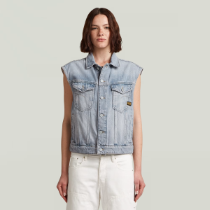 Relaxed Denim Vest - Light blue - Women, Jackets and Blazers, G-Star RAW catalog