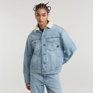 Relaxed Sherpa Jacket - Light blue - Women, Jackets and Blazers, G-Star RAW catalog