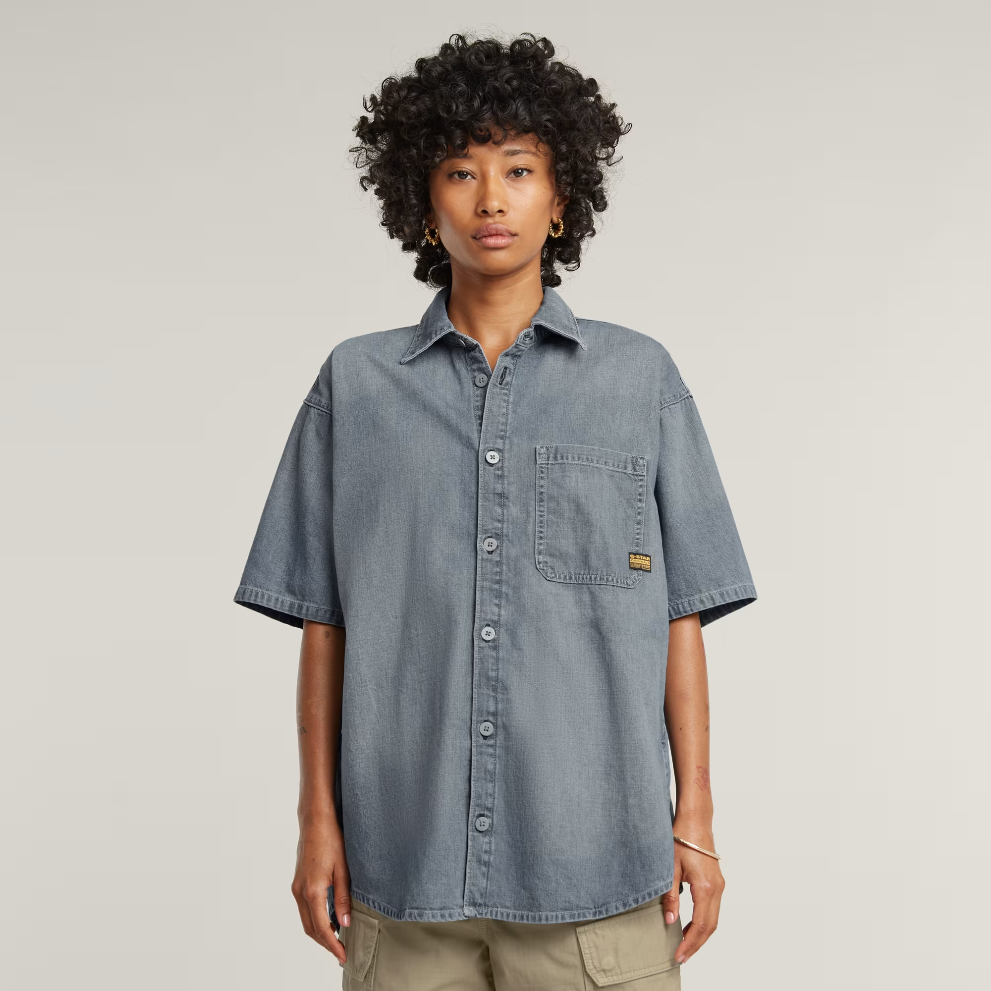 Relaxed Shirt - Medium blue - Women, Shirts, G-Star RAW catalog