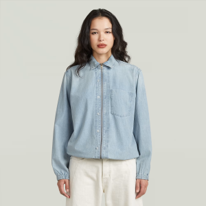 Relaxed Zip Shirt - Light blue - Women, Shirts, G-Star RAW catalog