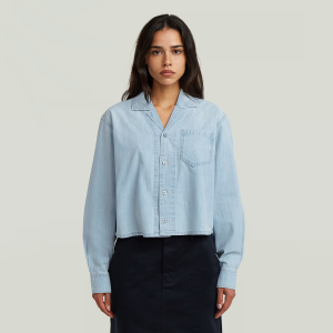 Resort Boxy Relaxed Shirt - Light blue - Women, Shirts, G-Star RAW catalog