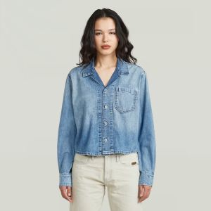 Resort Boxy Relaxed Shirt - Medium blue - Women, Shirts, G-Star RAW catalog