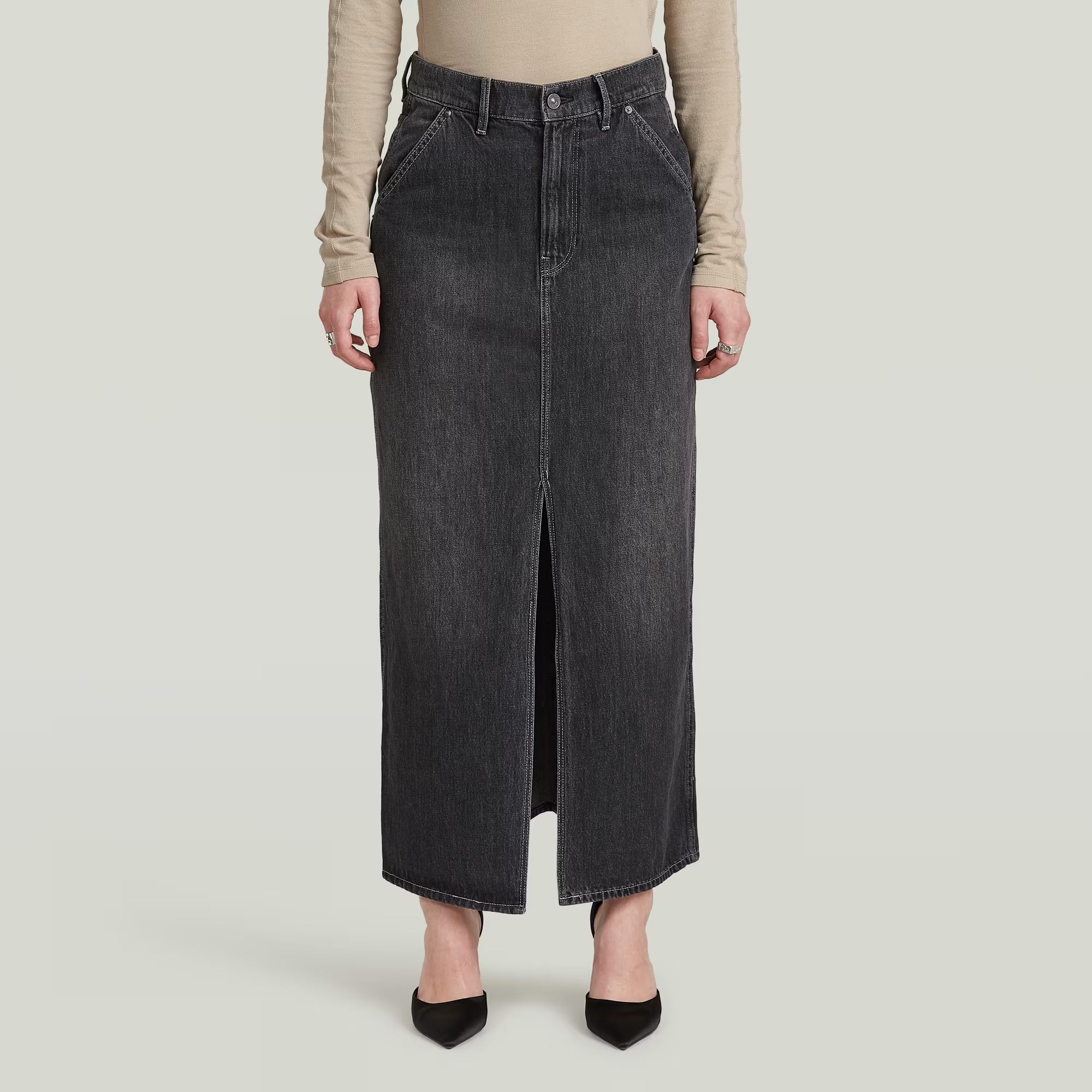 Revynn Long Skirt - Grey - Women, Skirts, G-Star RAW catalog