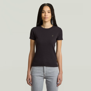 Rib Cap Sleeve T-Shirt - Black - Women, T-Shirts, G-Star RAW catalog