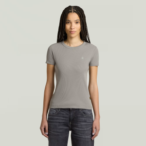 Rib Cap Sleeve T-Shirt - Grey - Women, T-Shirts, G-Star RAW catalog